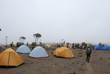 Obóz na szlaku Machame Route Kilimanjaro 2011 r