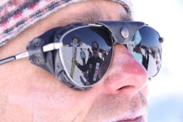 Skituring - łza pod okularem