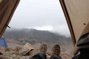 Widok z namiotu - Machame Route