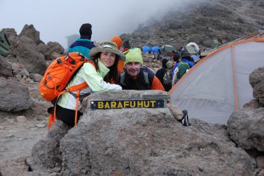 Z Kasią Likus na szlaku Machame Route-Kilimanjaro  2011r