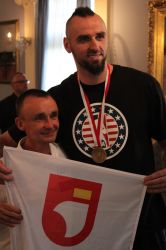 Z Marcinem Gortatem ambasadorem Misji Semper Fi- Waszyngton 2014